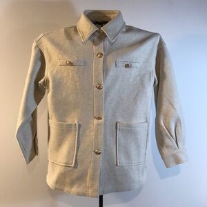 Dokotoo Oversized Long Sleeve Button Down Jacket Large Outer Pockets